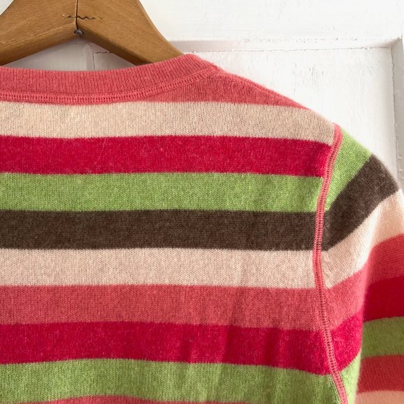 Garnet Hill Striped Cashmere Sweater - Picture 5 of 7
